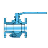 2-PC Forged Steel Floating Ball Valve